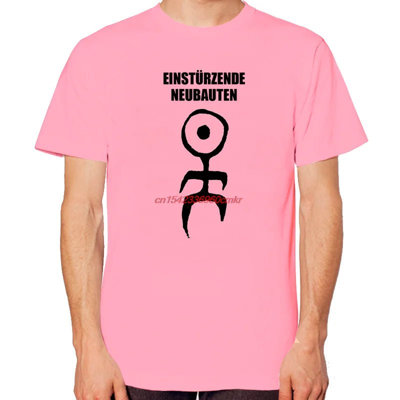 Einst Rzende Neubauten T Shirt Graphic pink cotton T-shirt