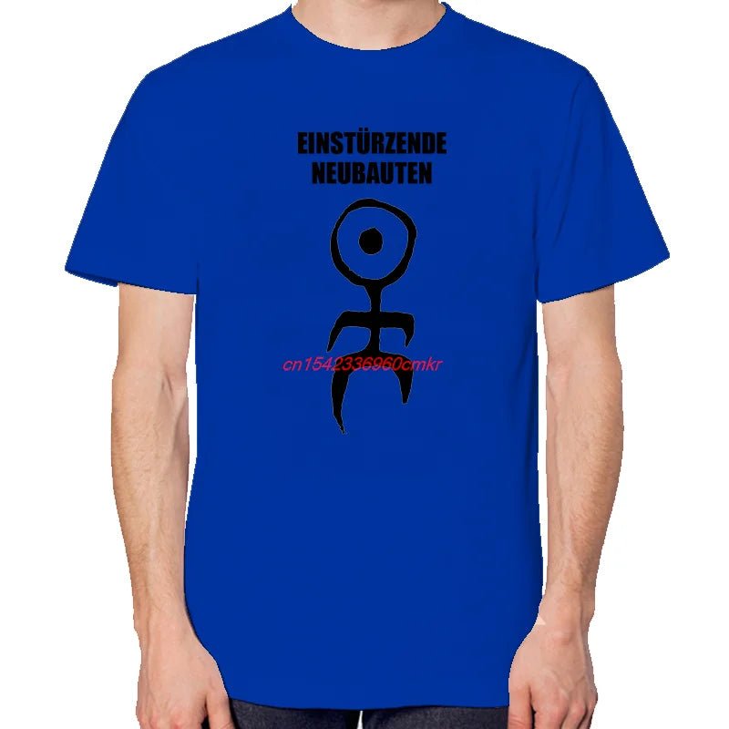 Einst Rzende Neubauten T Shirt Graphic blue cotton T-shirt
