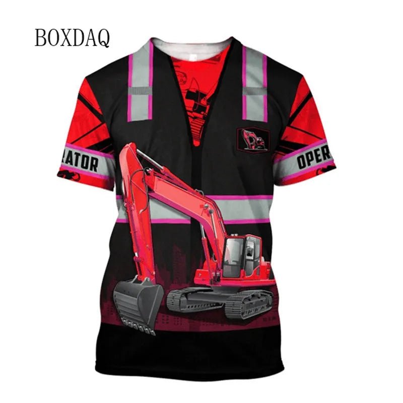 Excavator Operator Graphic T Shirt MT805893