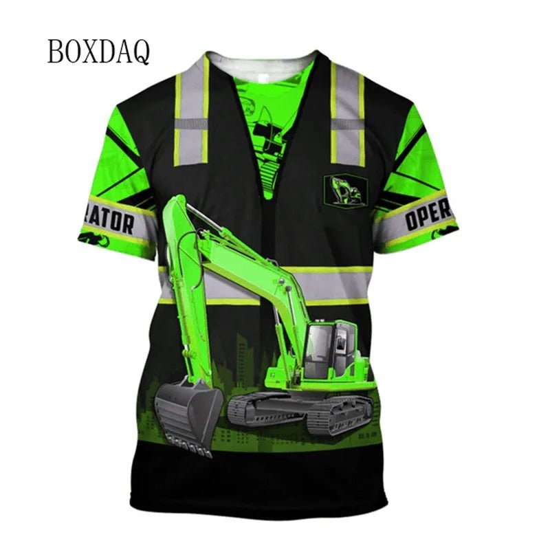 Excavator Operator Graphic T Shirt