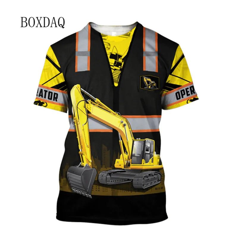 Excavator Operator Graphic T Shirt
