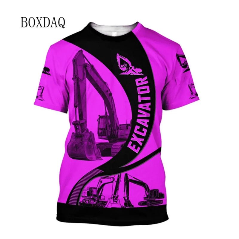 Excavator Operator Graphic T Shirt MT805901