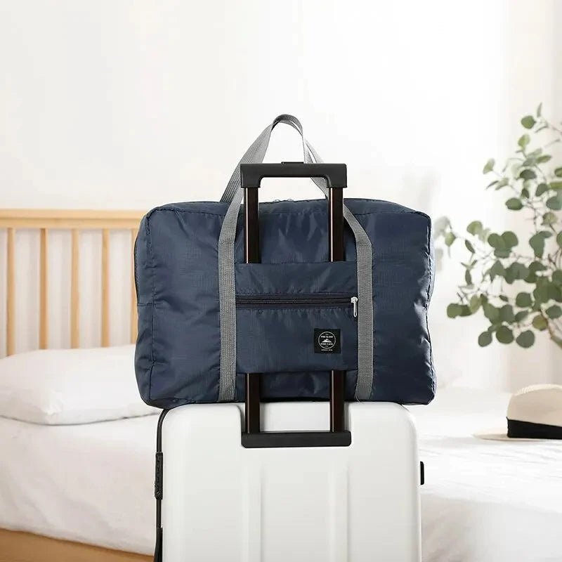 Foldable Polyester Travel Duffel Bag deep blue