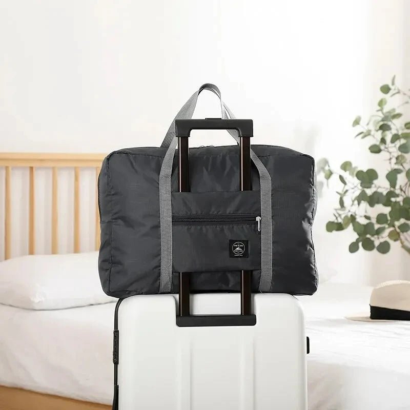 Foldable Polyester Travel Duffel Bag black