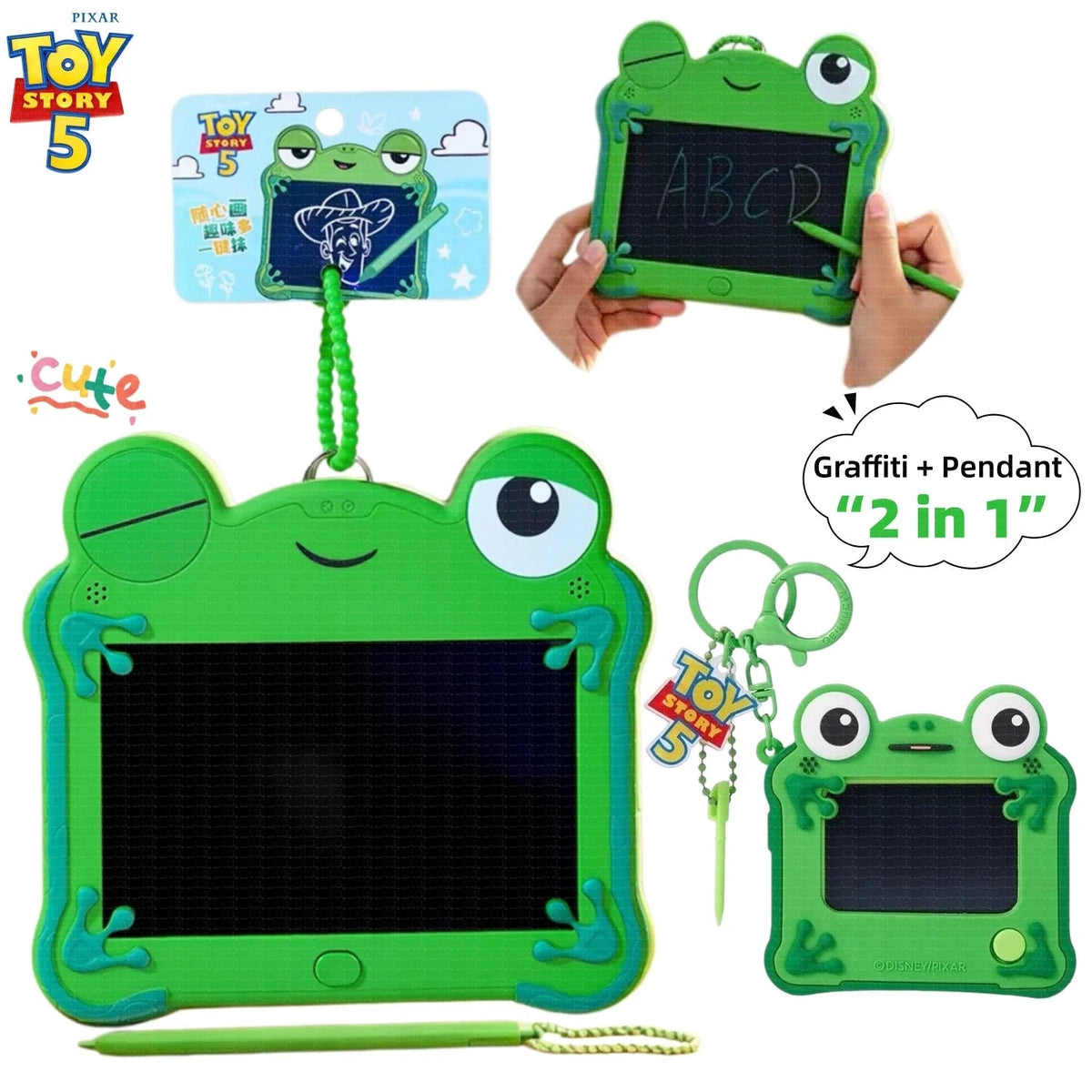 Frog-Shaped Erasable LCD Drawing Tablet