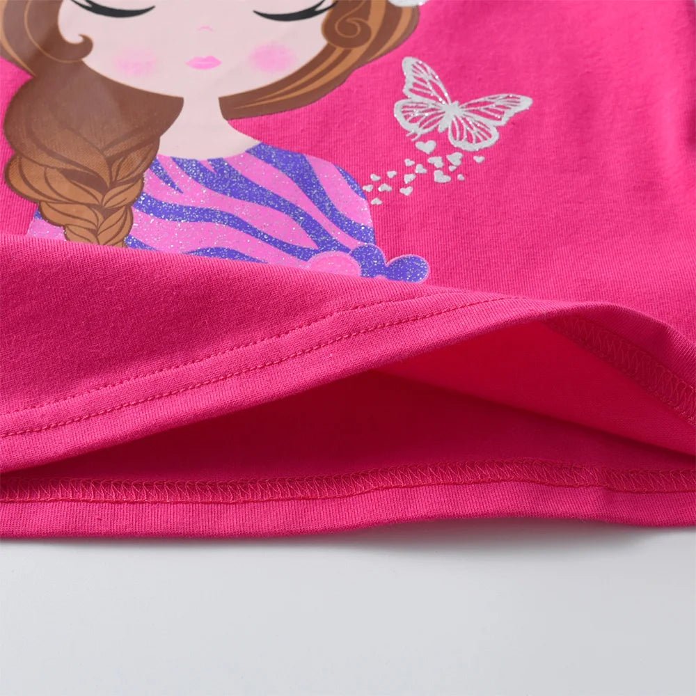 Girls Butterfly Floral T Shirt Long Sleeve