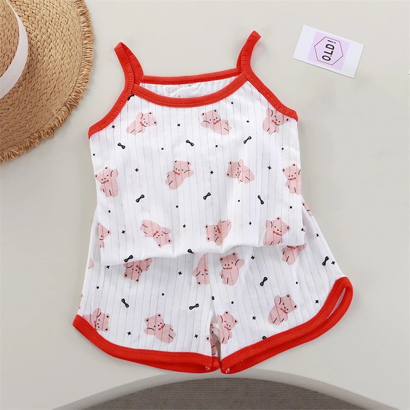 Girls Floral Piece Bear