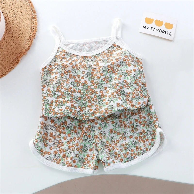 Girls Floral Piece Orange