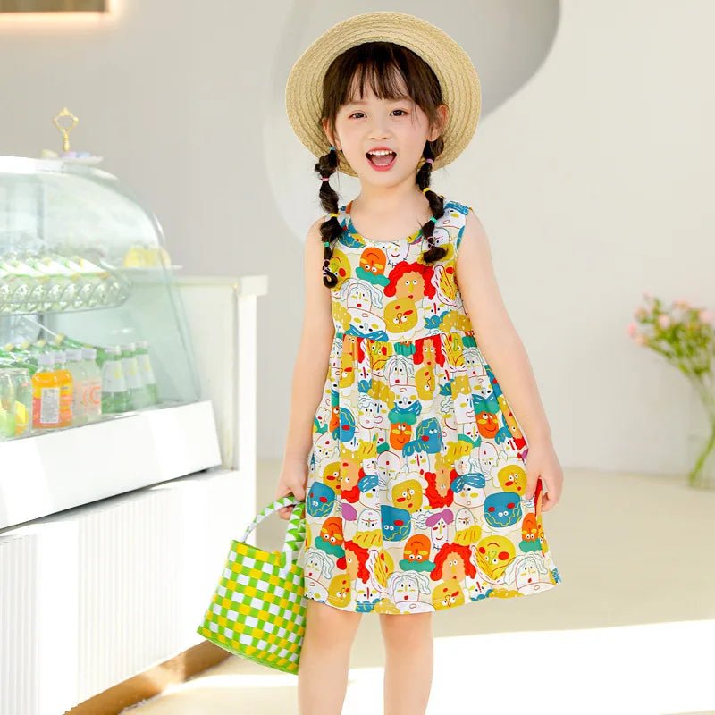 Girls Floral Sleeveless Dress