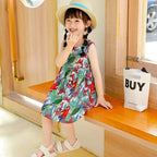 Girls Floral Sleeveless Dress