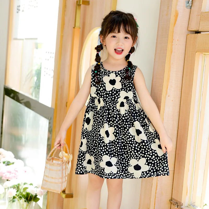 Girls Floral Sleeveless Dress