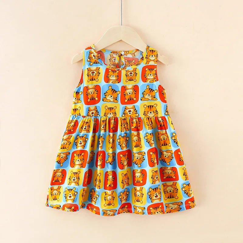 Girls Floral Sleeveless Dress tigerkin