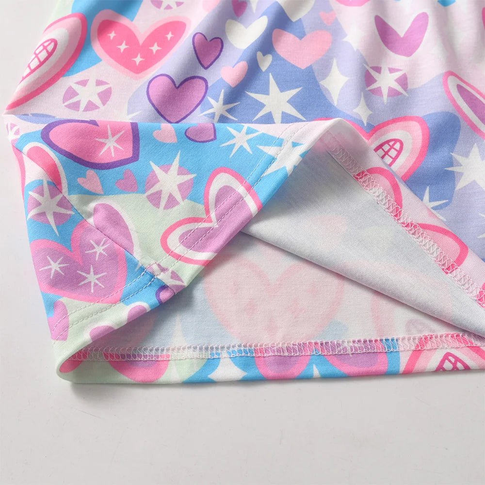 Girls Heart Print Dress