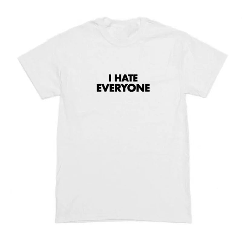 Hate Everyone Graphic T Shirt Relaxed Fit 36905-white