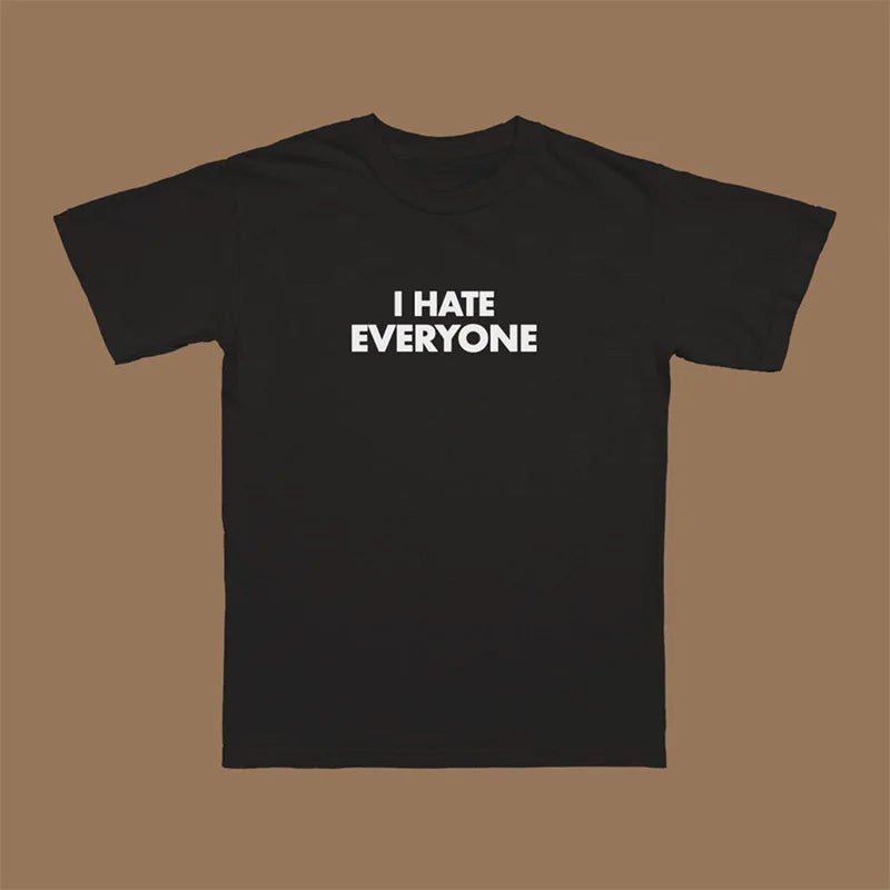 Hate Everyone Graphic T Shirt Relaxed Fit 36905-black