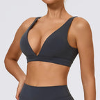Hearuisavy Push Up Sports Bra Top Knit
