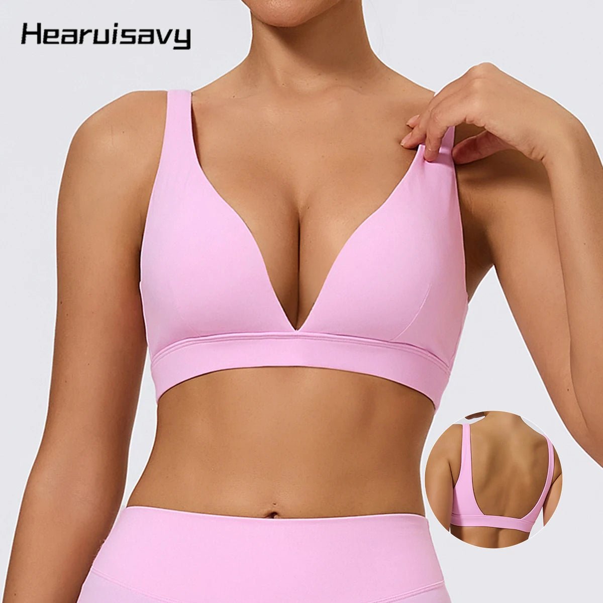 Hearuisavy Push Up Sports Bra Top Knit