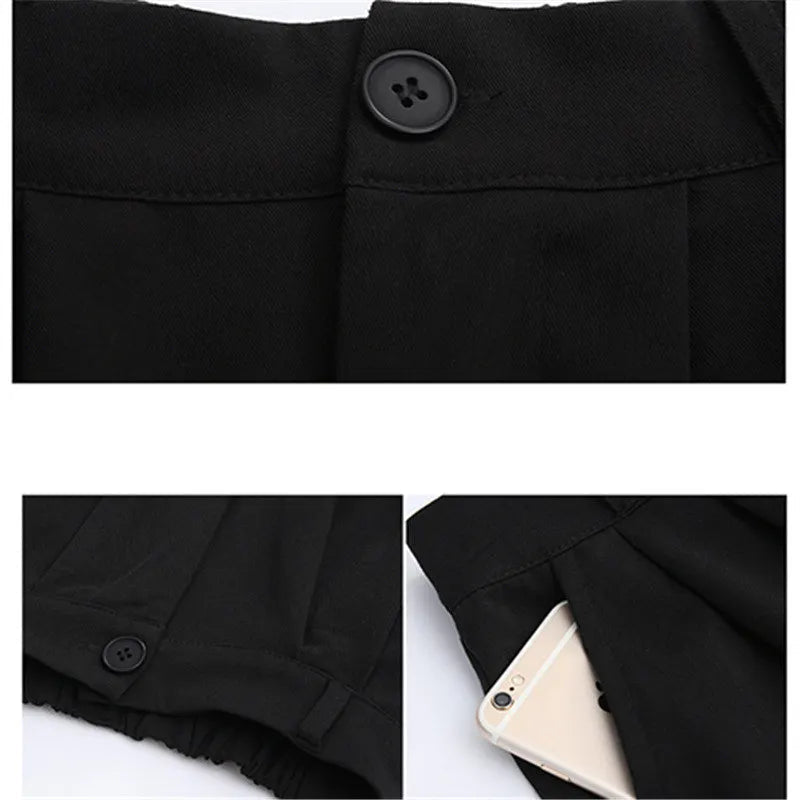High waist Black Formal Pants High Waisted