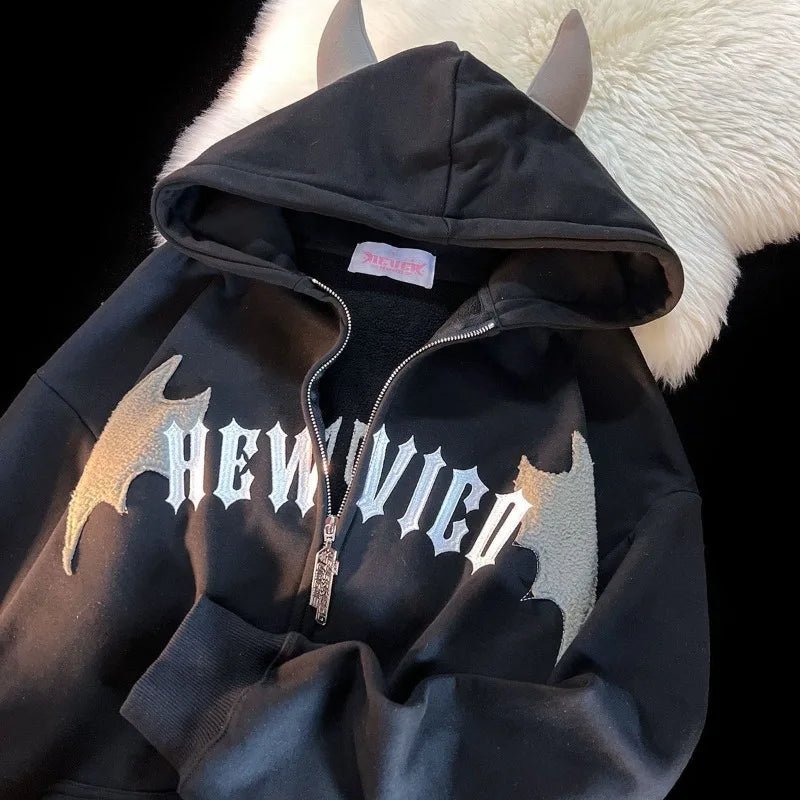 Hoodies Devil Dark Cardigan Zip Up