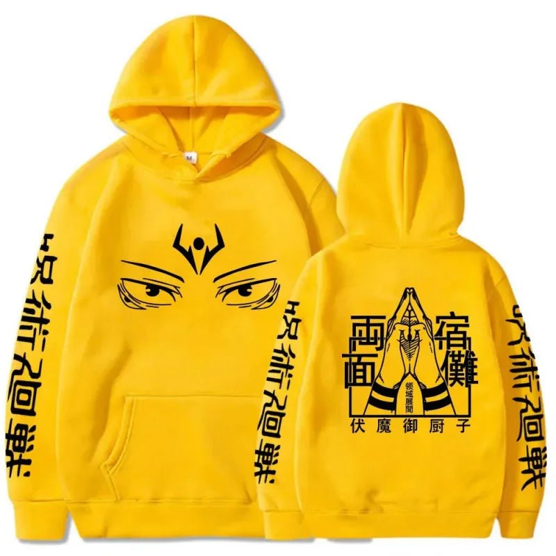 Hoodies Japanese Anime Top Graphic Fleece YELLOW