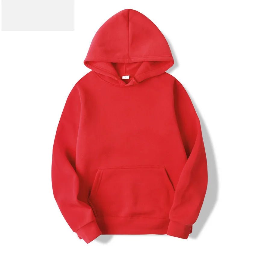 Hoodies Sweatshirts Solid Top Fleece red hoodie