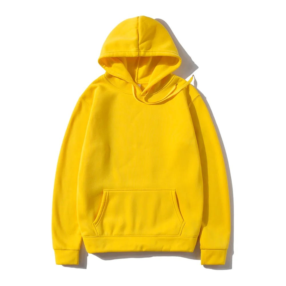 Hoodies Sweatshirts Solid Top Fleece Lemon yellow