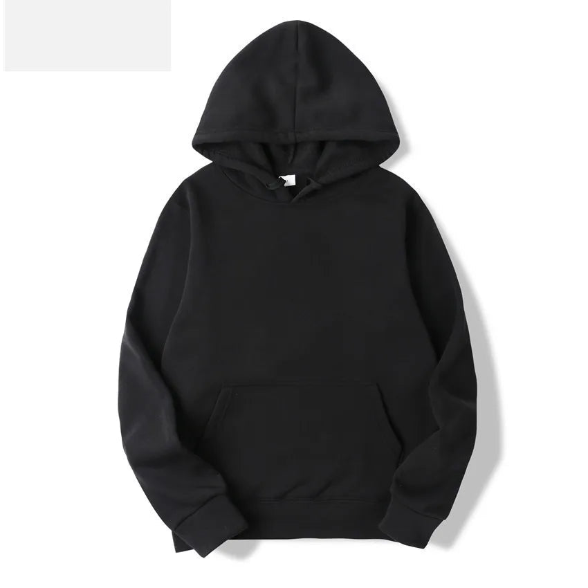 Hoodies Sweatshirts Solid Top Fleece black hoodie