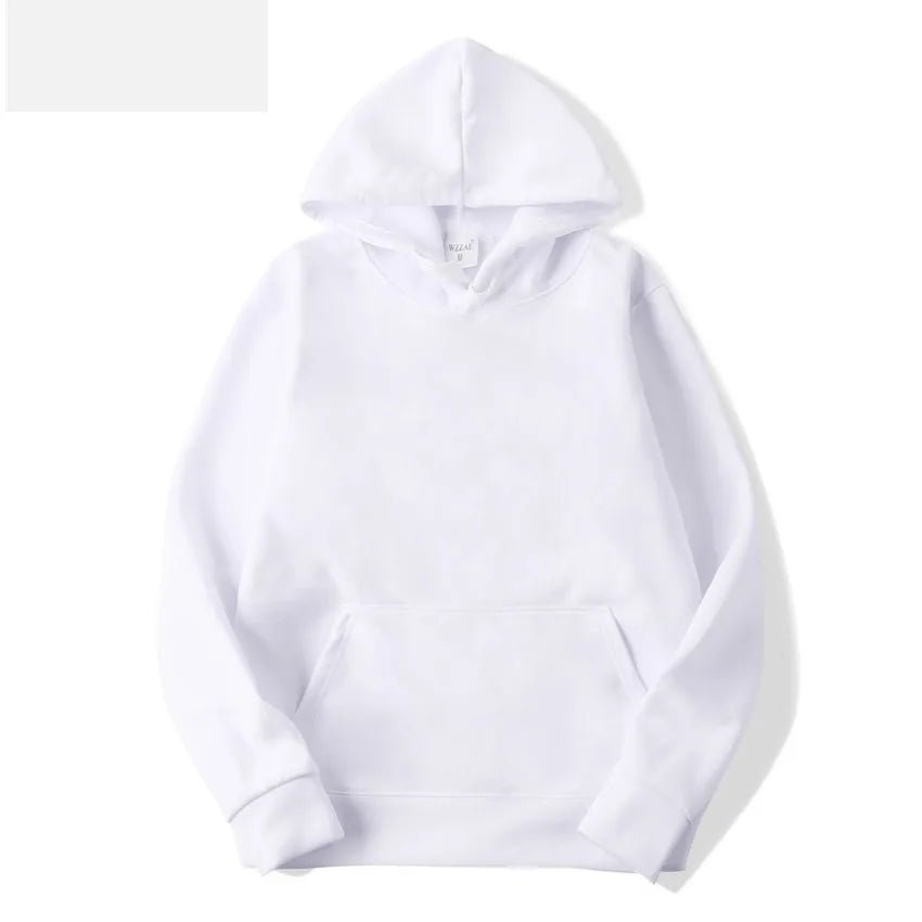 Hoodies Sweatshirts Solid Top Fleece white hoodie