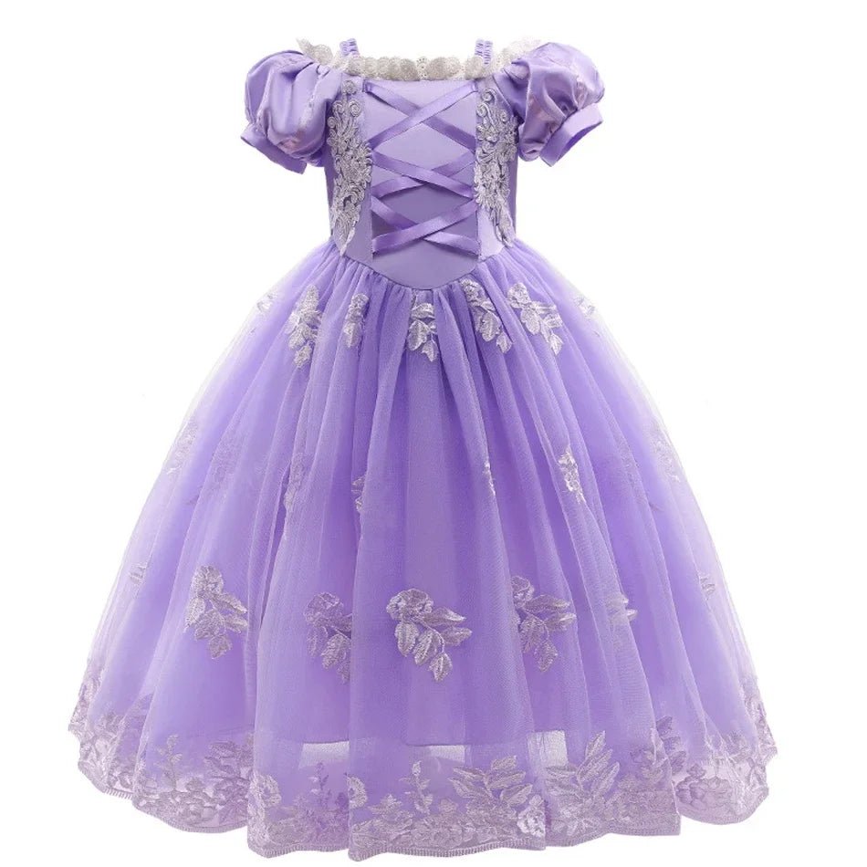 Kids Belle Aurora Costume Dress Rapunzel17