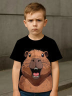 Kids Capybara Graphic T Shirt TXS017IO