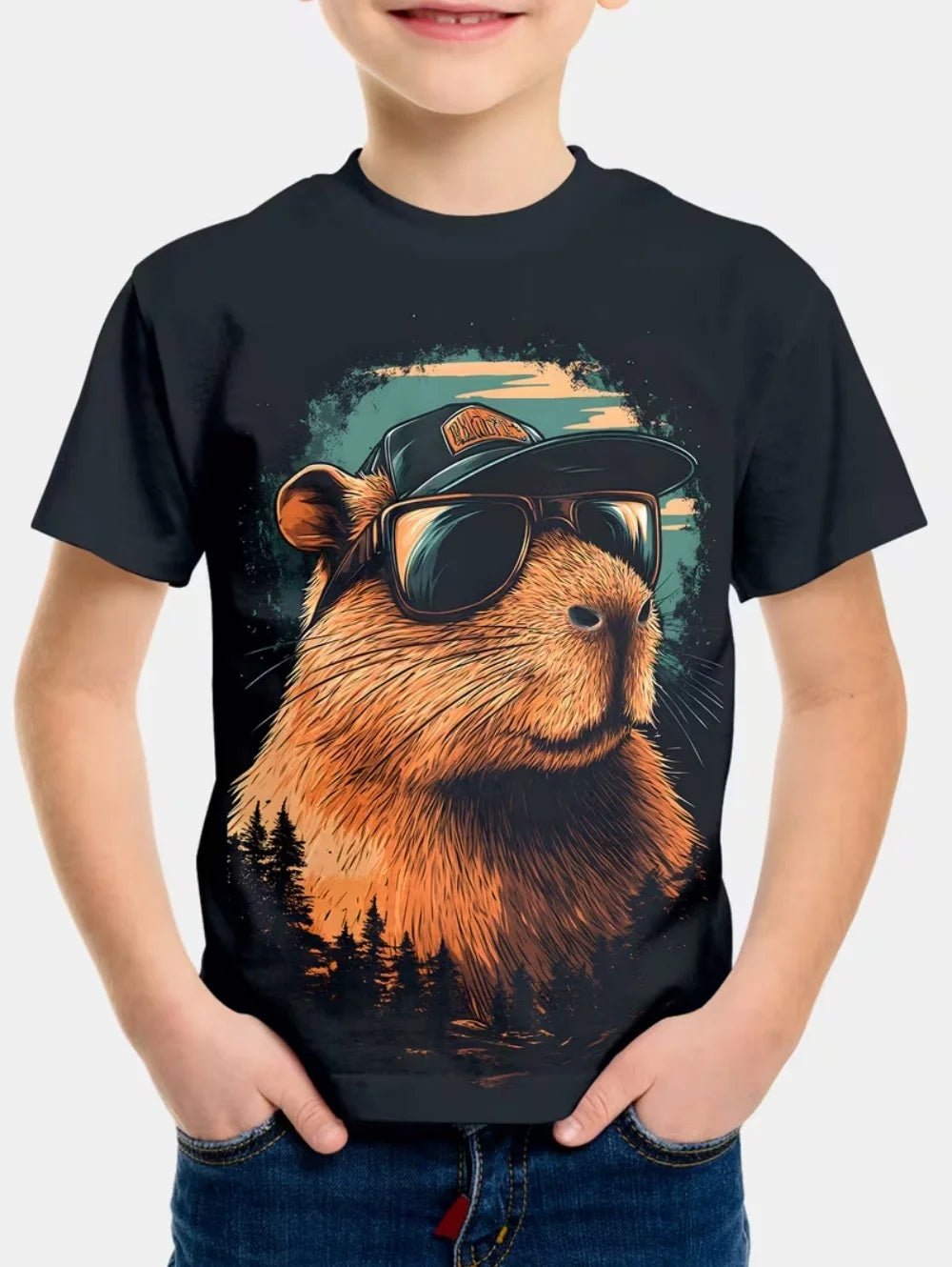 Kids Capybara Graphic T Shirt TXS017IS