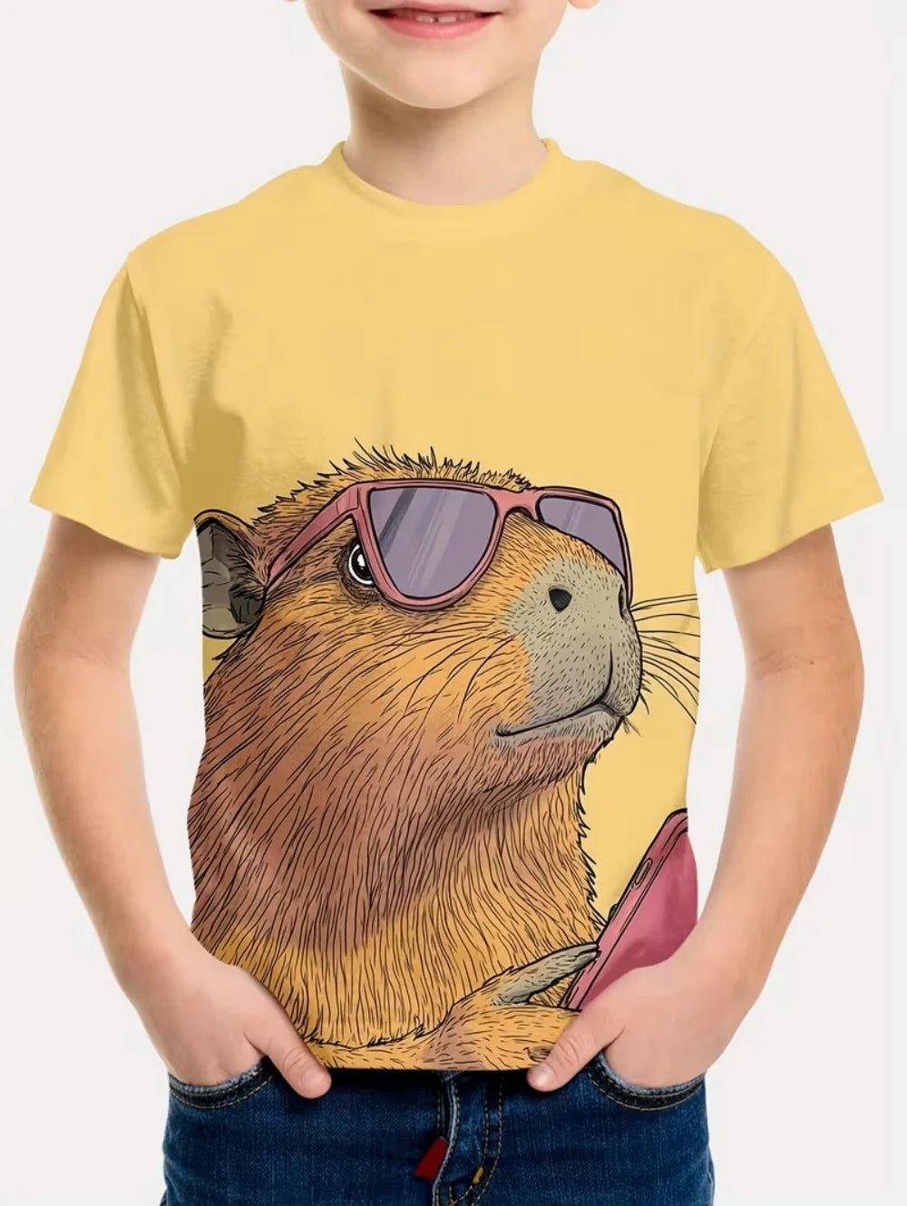 Kids Capybara Graphic T Shirt TXS017IR