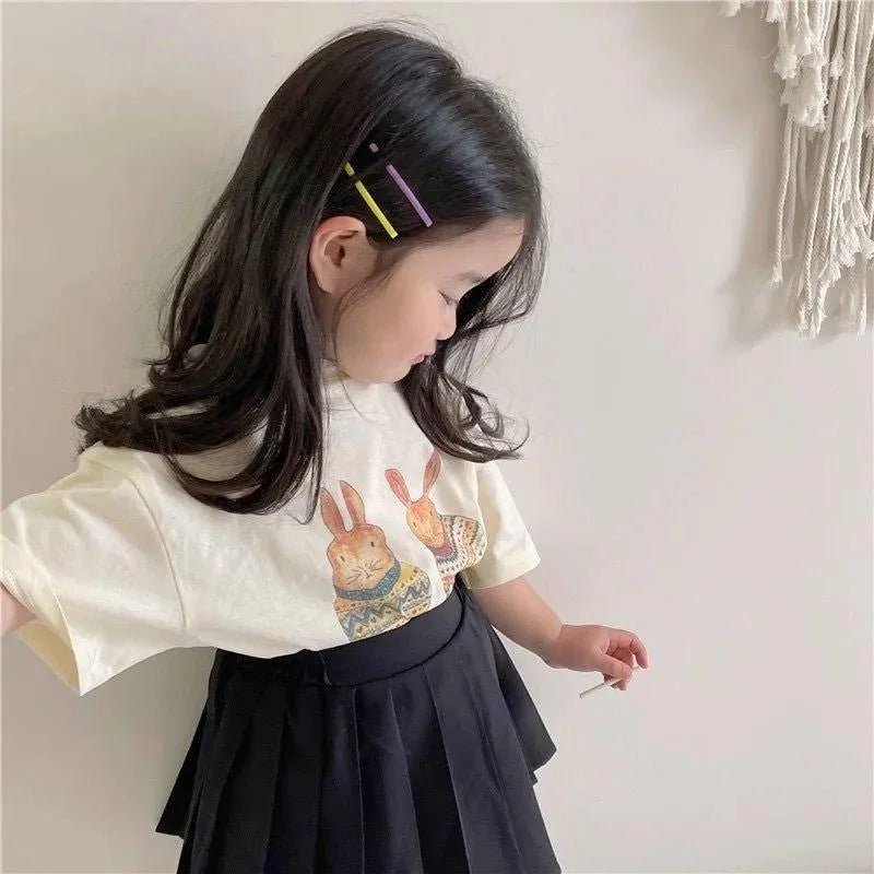 Kids Cartoon Rabbit T Shirt Short Sleeve