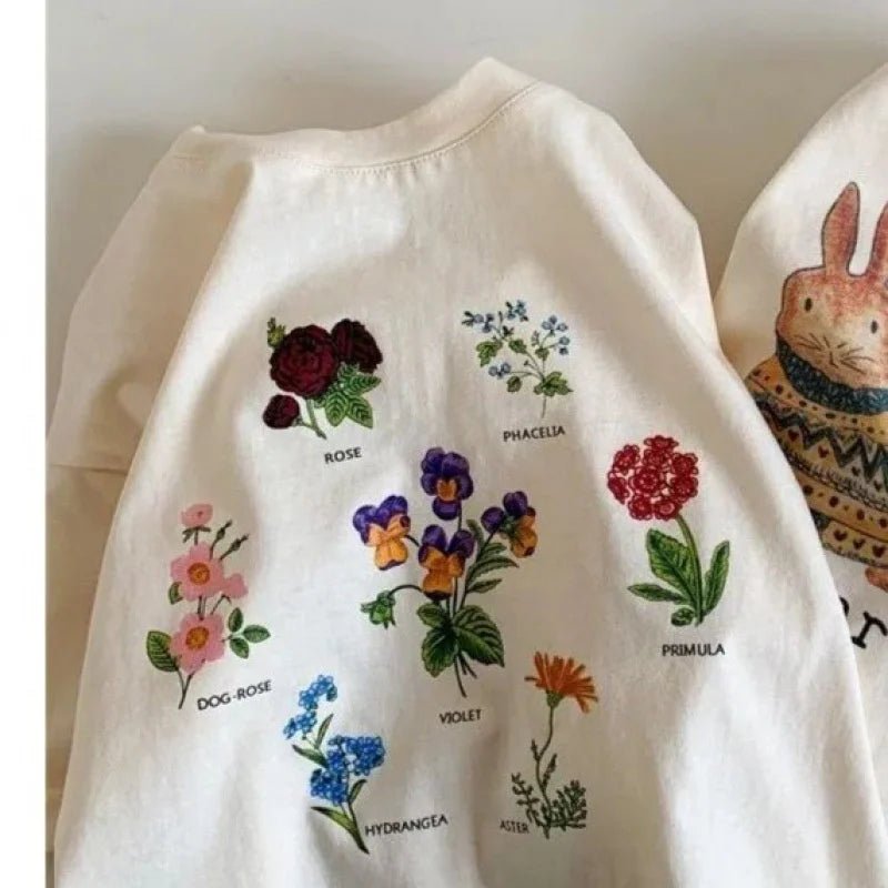 Kids Cartoon Rabbit T Shirt Short Sleeve