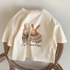 Kids Cartoon Rabbit T Shirt Short Sleeve