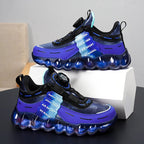 Kids' Colorblock Faux-Leather Sneakers