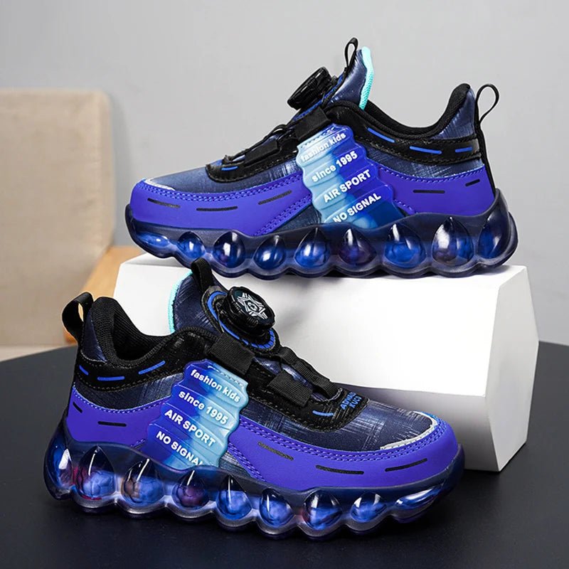 Kids' Colorblock Faux-Leather Sneakers