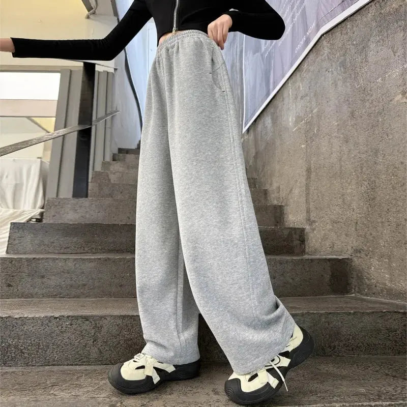 Kids Girls Sporty Pants Grey