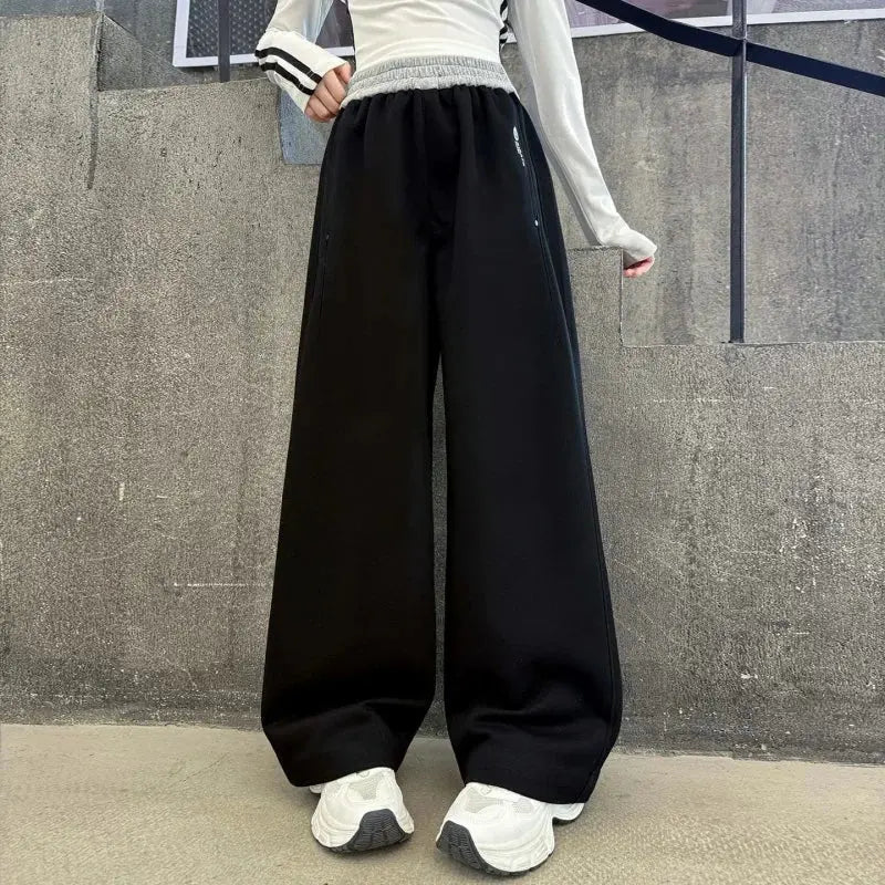 Kids Girls Sporty Pants Black 1