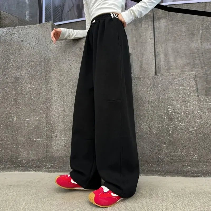 Kids Girls Sporty Pants black
