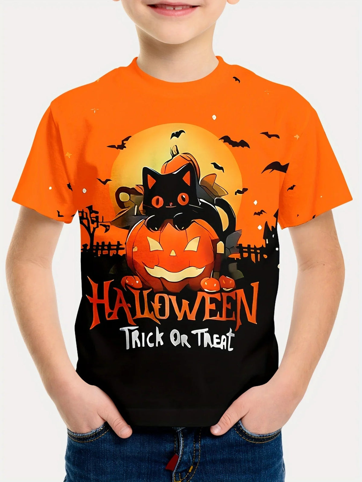 Kids Halloween Graphic T Shirt TXS00QOV