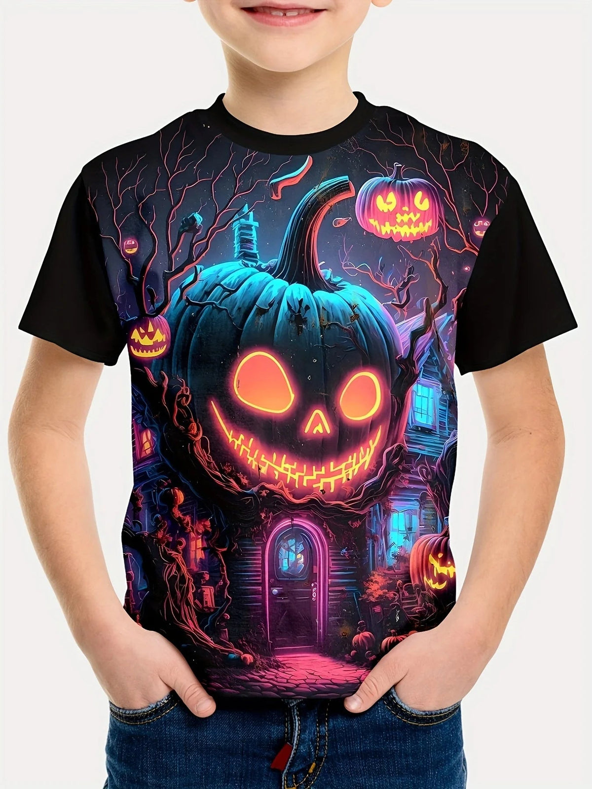 Kids Halloween Graphic T Shirt TXS00QP9