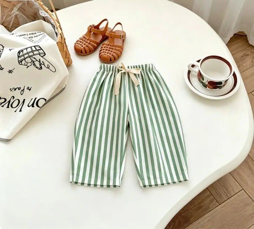 Kids Striped Wide leg Pants P6