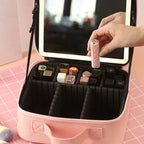 LED Light Makeup Bag with Mirror