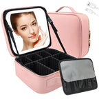 LED Light Makeup Bag with Mirror