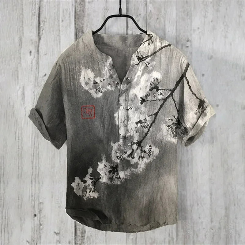 Linen Blend Breathable Shirt B11