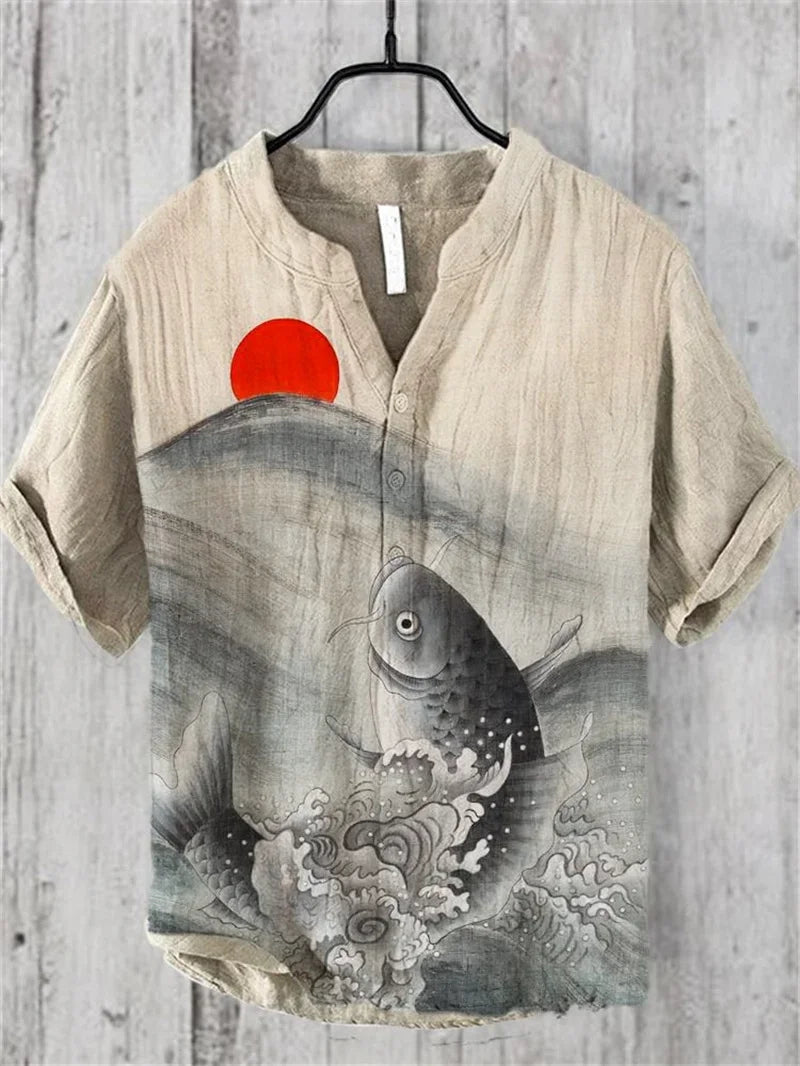 Linen Blend Breathable Shirt B9
