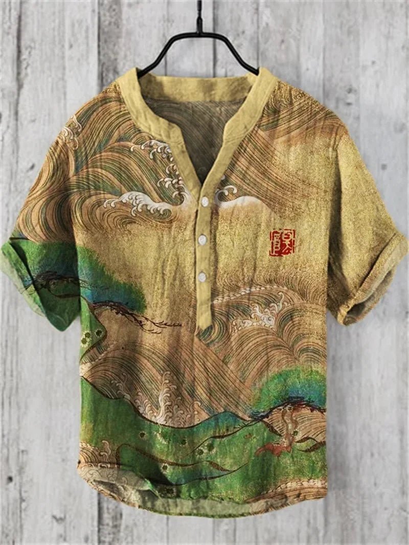 Linen Blend Breathable Shirt B12
