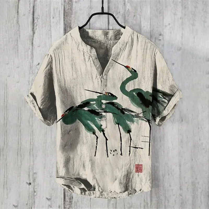 Linen Blend Breathable Shirt B15