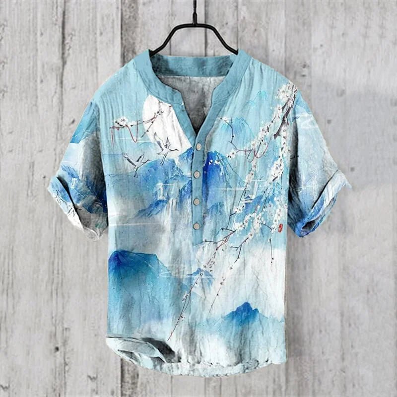 Linen Blend Breathable Shirt B7